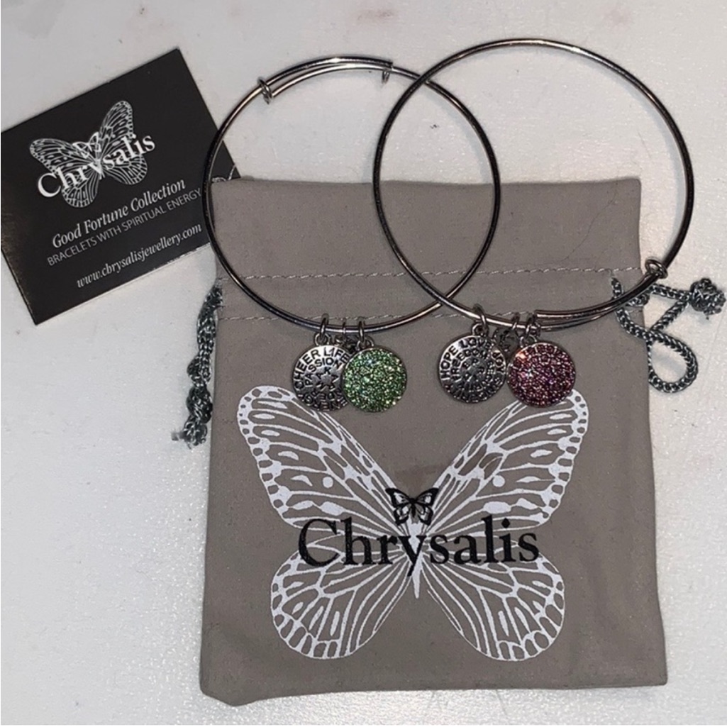 Chrysalis Expandable Bracelets With Swarovski Crystals